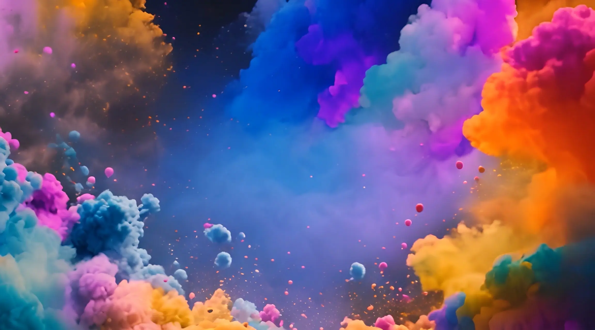 Abstract Colorful Cloud Explosion Video Backdrop